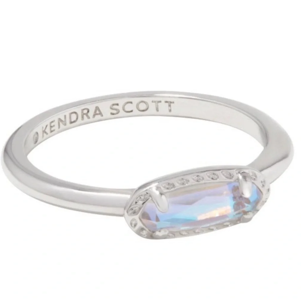 Kendra Scott Dichroic Glass Rhodium Over
Brass Size 8 - Picture 2 of 4